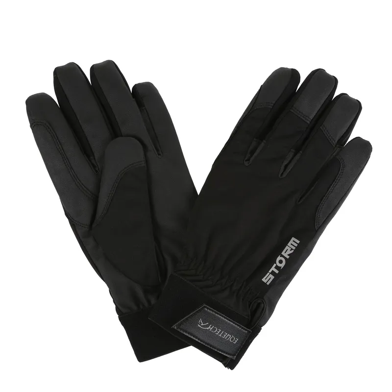 Equetech Storm Waterproof Riding Gloves Adults in Black-1